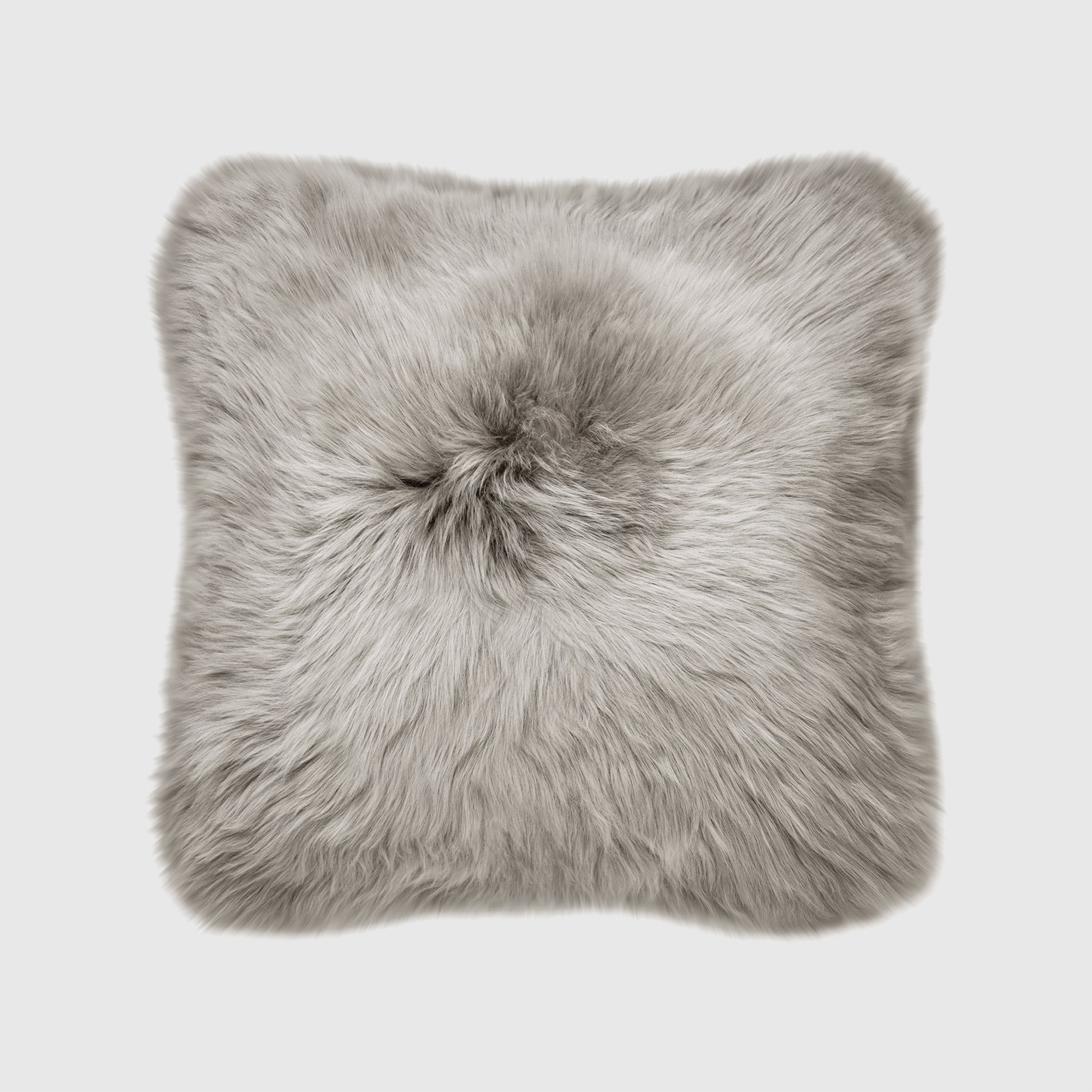 The Mood |  Charlie Sheepskin 20"x20" Pillow, Chateau Gray