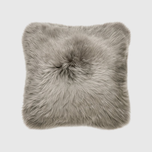 The Mood Charlie Sheepskin Pillow, 20x20 in., Mushroom