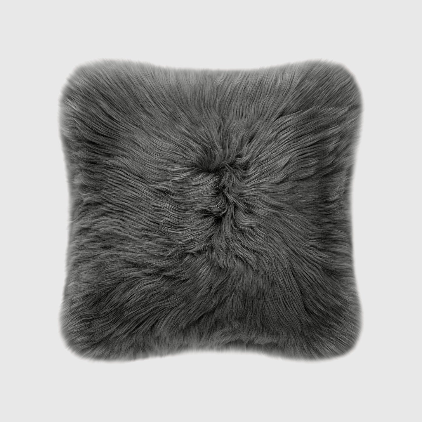 The Mood | Charlie Sheepskin 20”x20” Pillow, Granite Gray