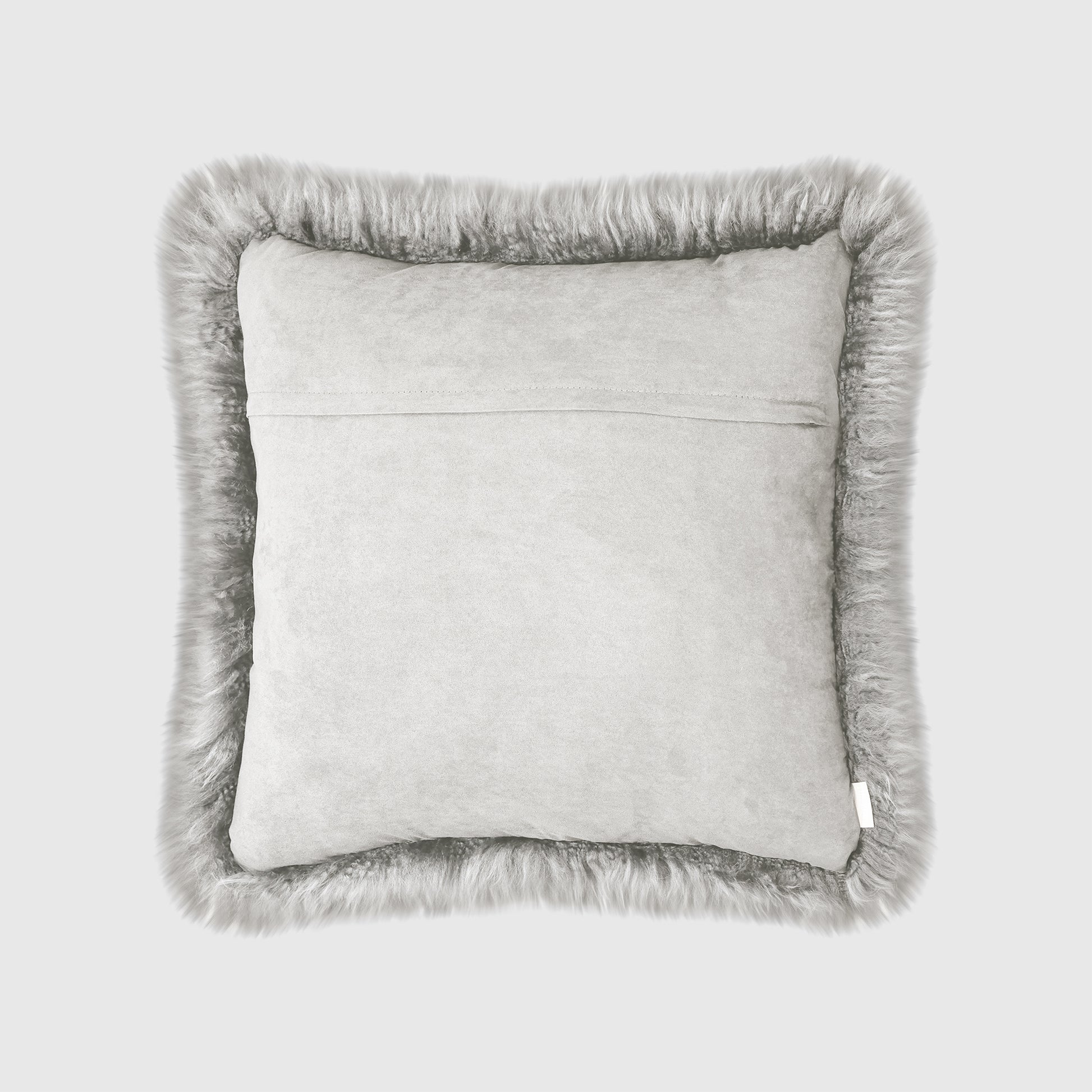 The Mood | Charlie Sheepskin 20"x20" Pillow, Dove Gray
