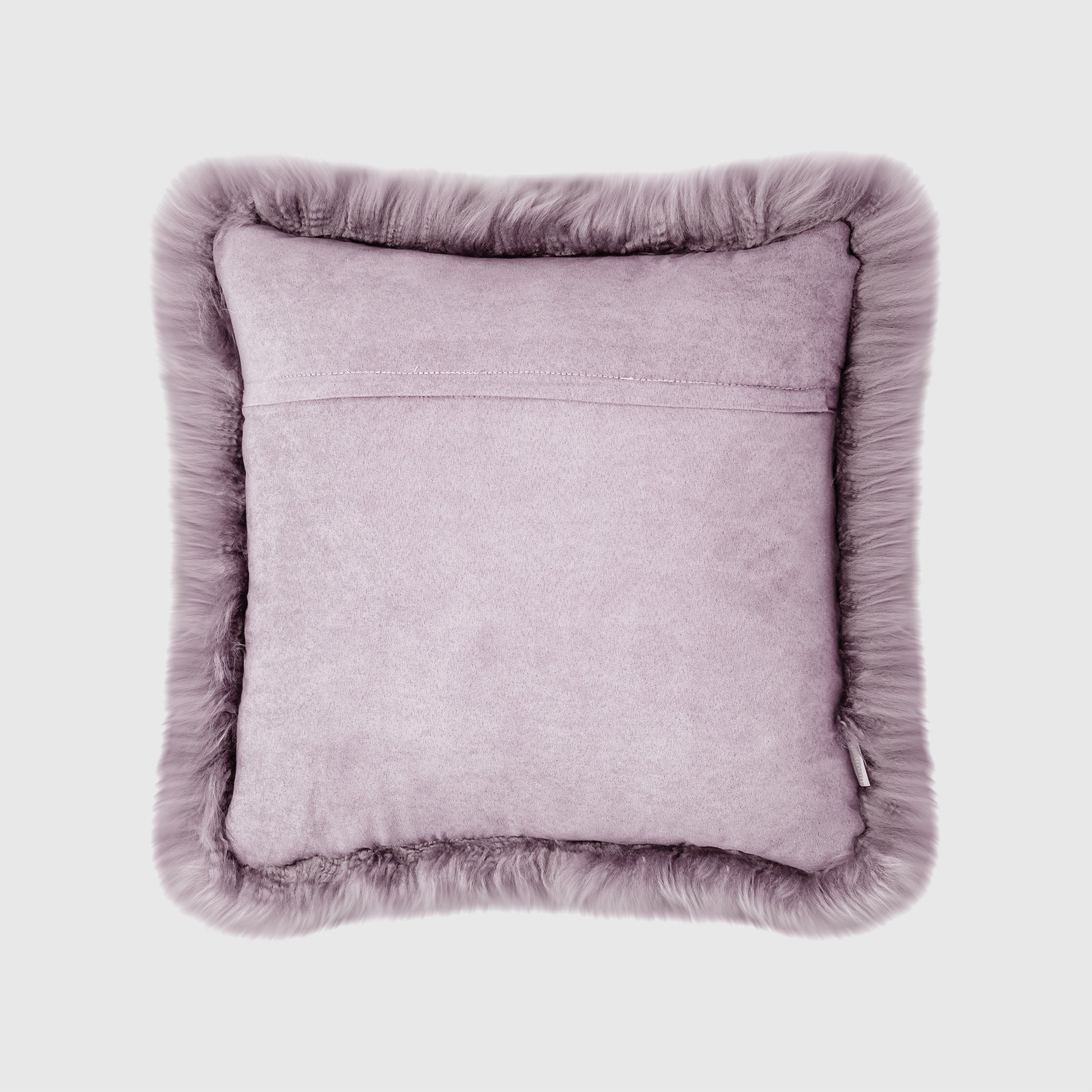 The Mood | Charlie Sheepskin 20”x20” Pillow, Purple Quail