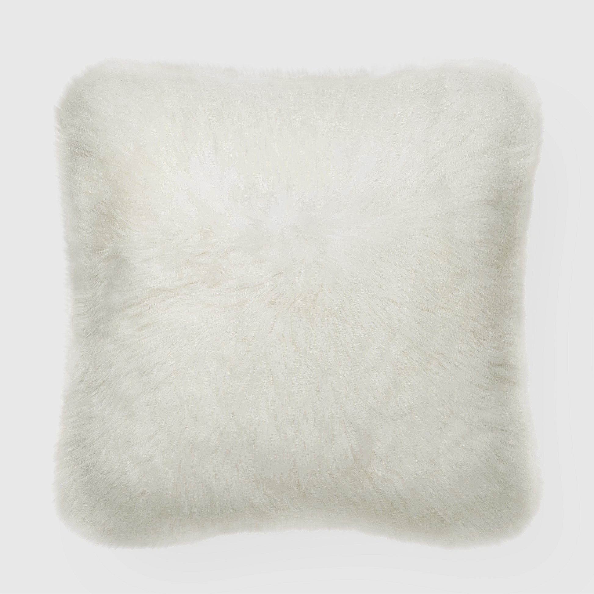 The Mood |  Charlie Sheepskin 22"x22" Pillow, Natural Ivory
