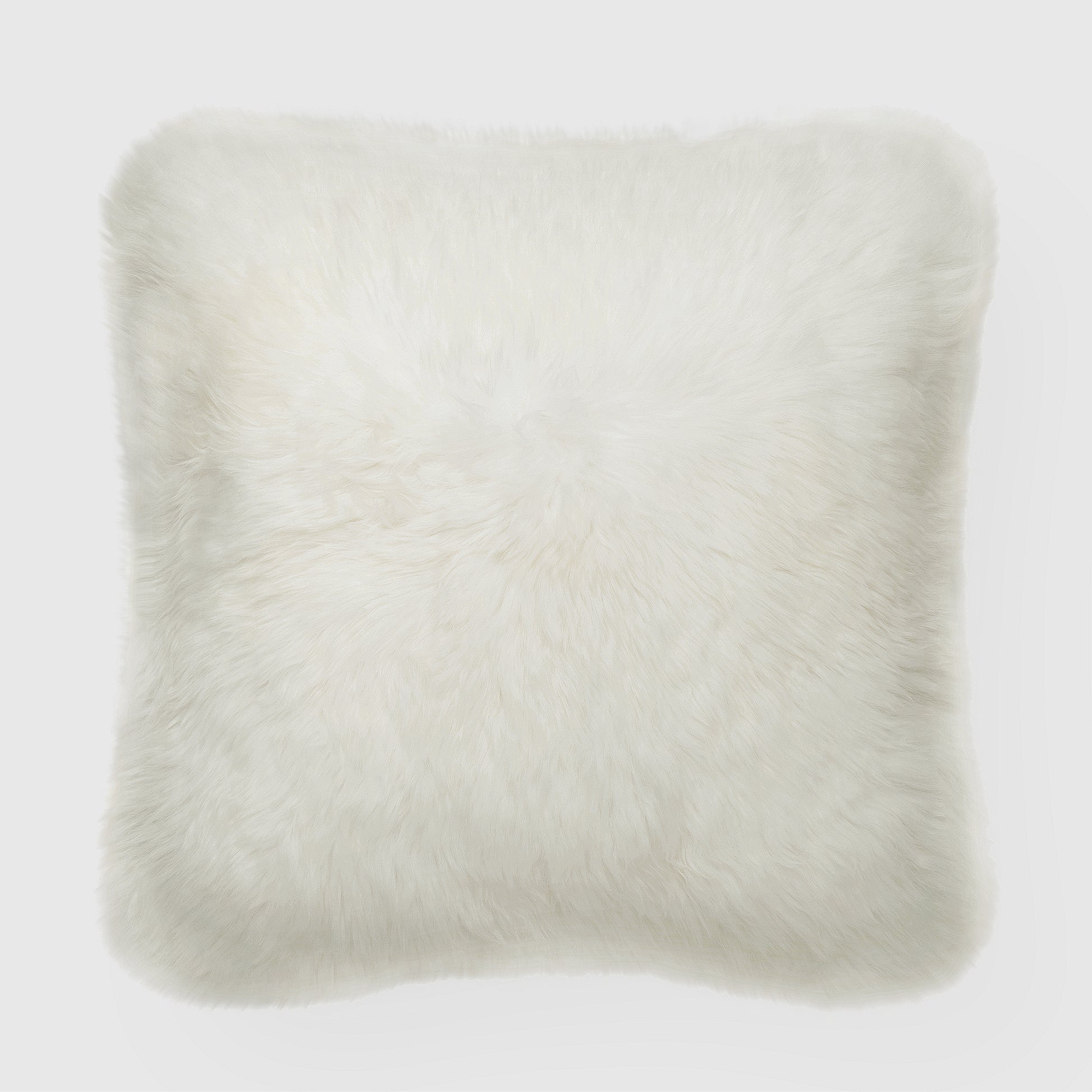 The Mood Charlie Sheepskin Pillow, 22x22 in., Natural Ivory
