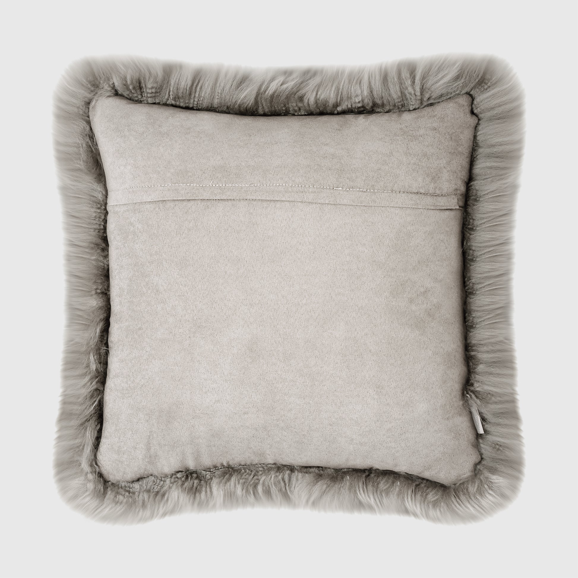 The Mood | Charlie Sheepskin 22"x22" Pillow, Chateau Gray
