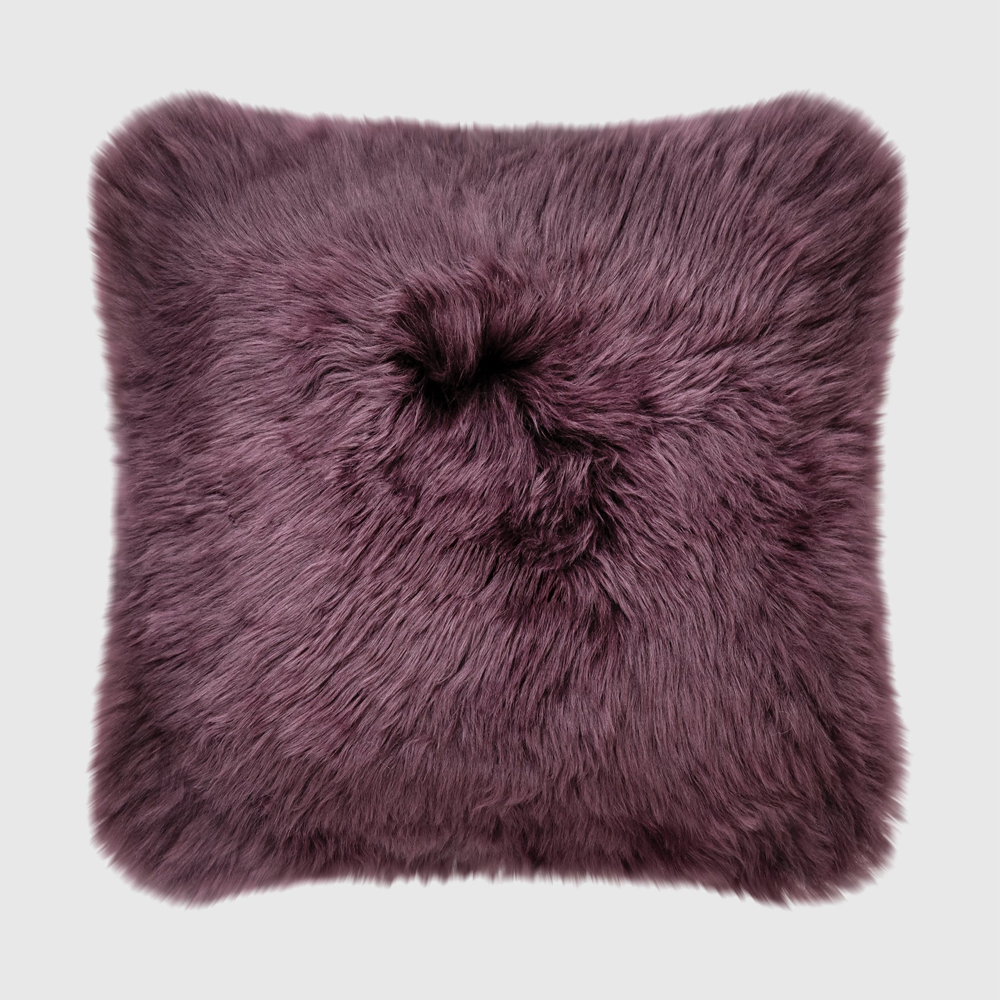 The Mood | Charlie Sheepskin 22”x22” Pillow, Bordeaux