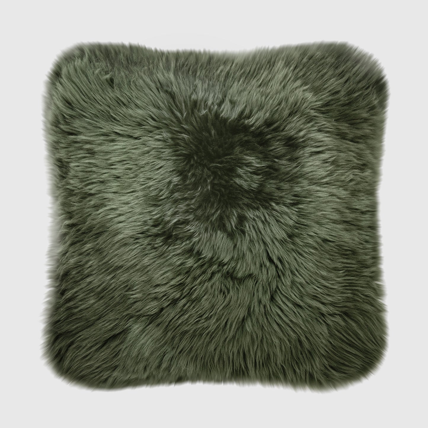 The Mood | Charlie Sheepskin 22”x22” Pillow, Cypress