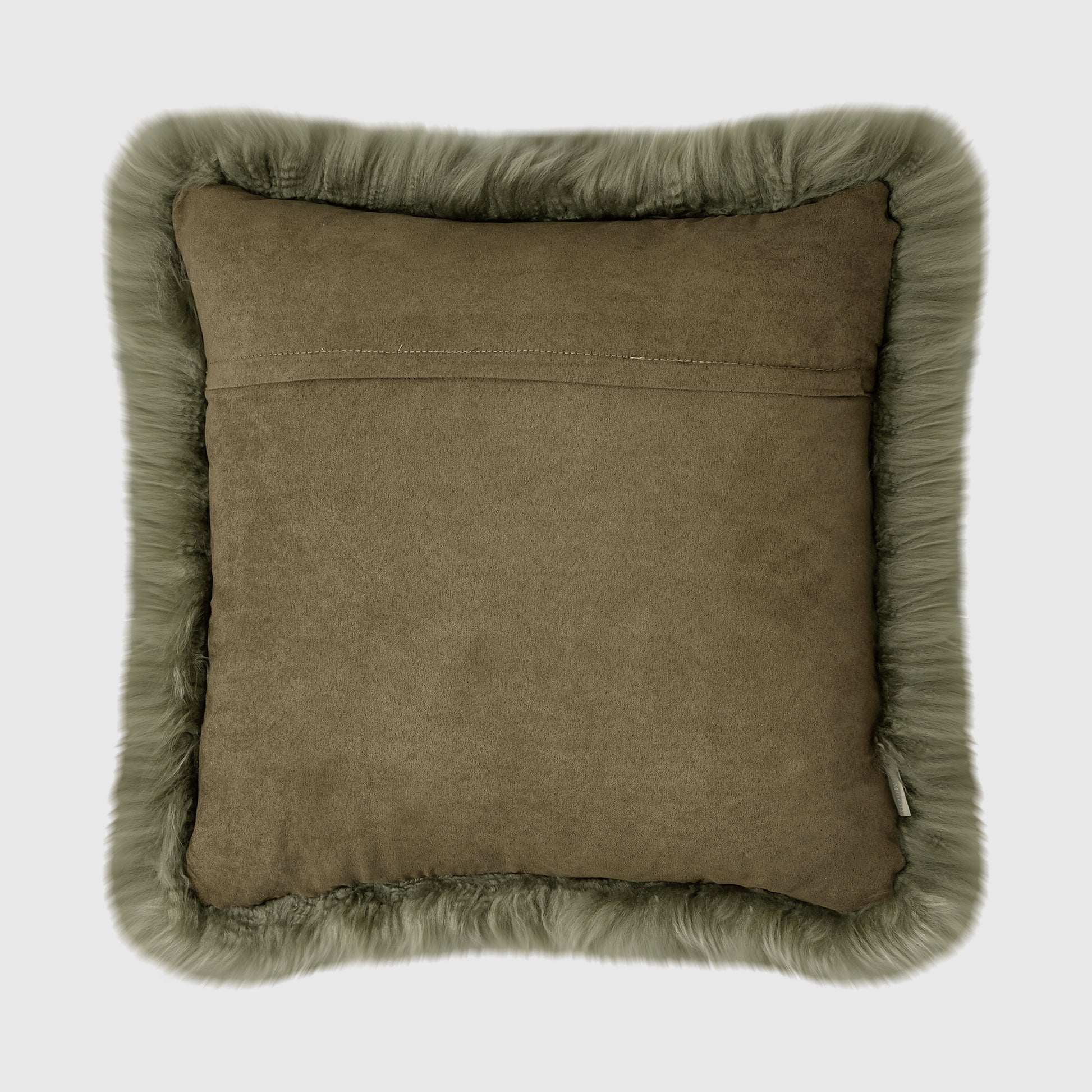The Mood Charlie Sheepskin Pillow, 22x22 in., Sage Green