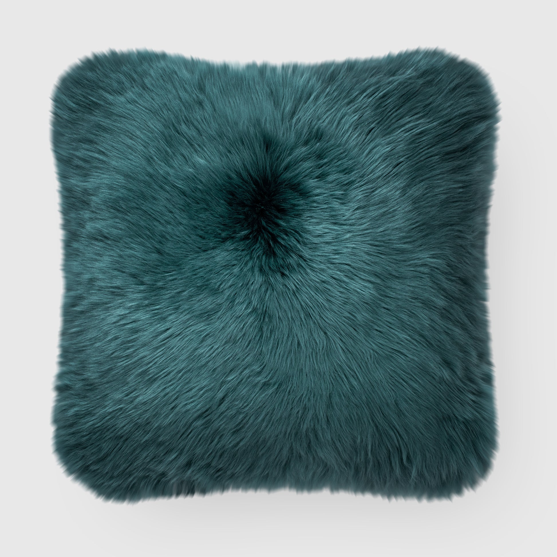 The Mood Charlie Sheepskin Pillow, 22x22 in., Atlantic Deep