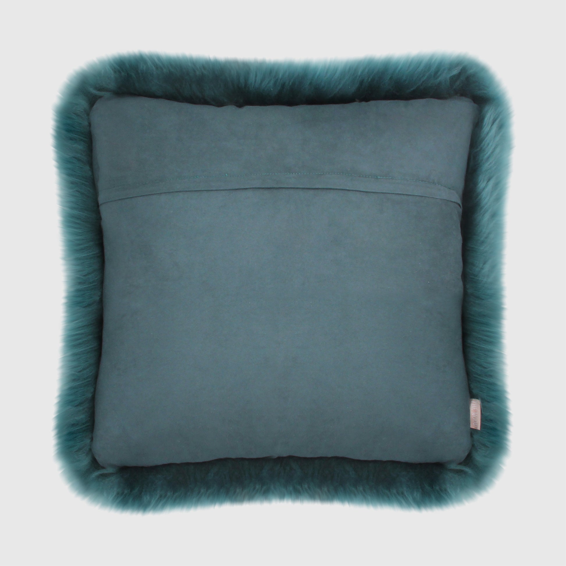 The Mood Charlie Sheepskin Pillow, 22x22 in., Atlantic Deep