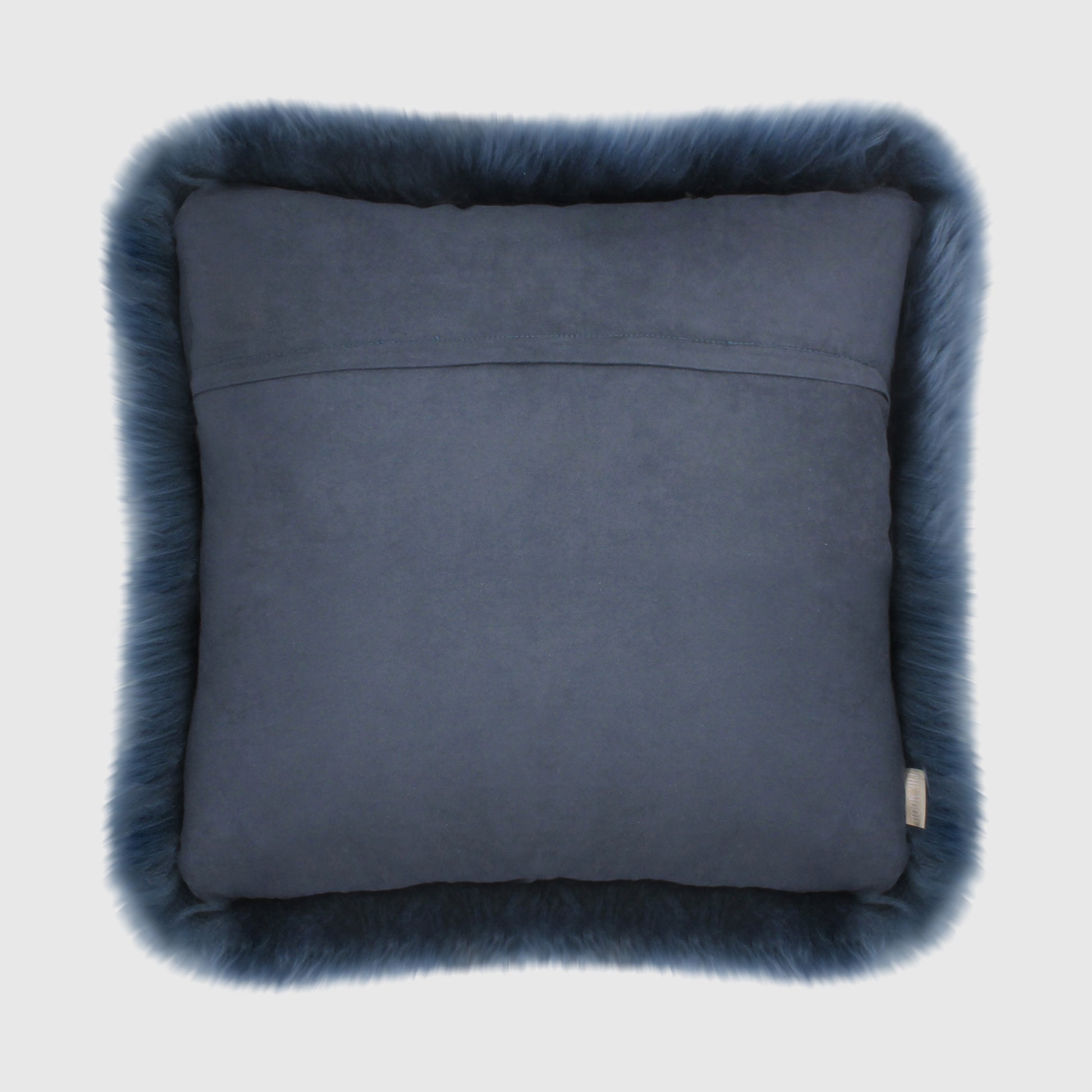 The Mood | Charlie Sheepskin 22”x22” Pillow, Blue Indigo