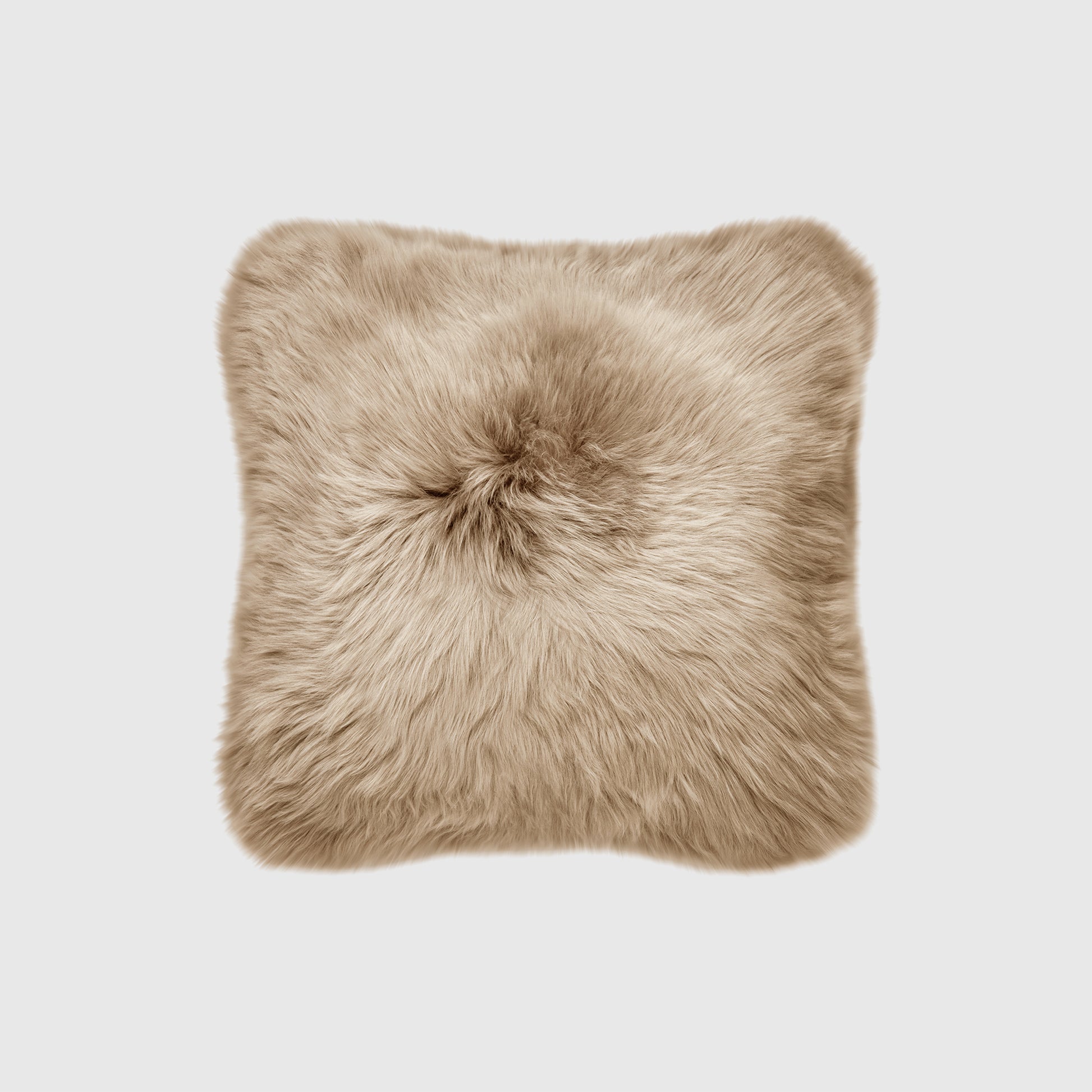 The Mood Charlie Sheepskin Double-sided Pillow, 16x16 in., Sand Brown