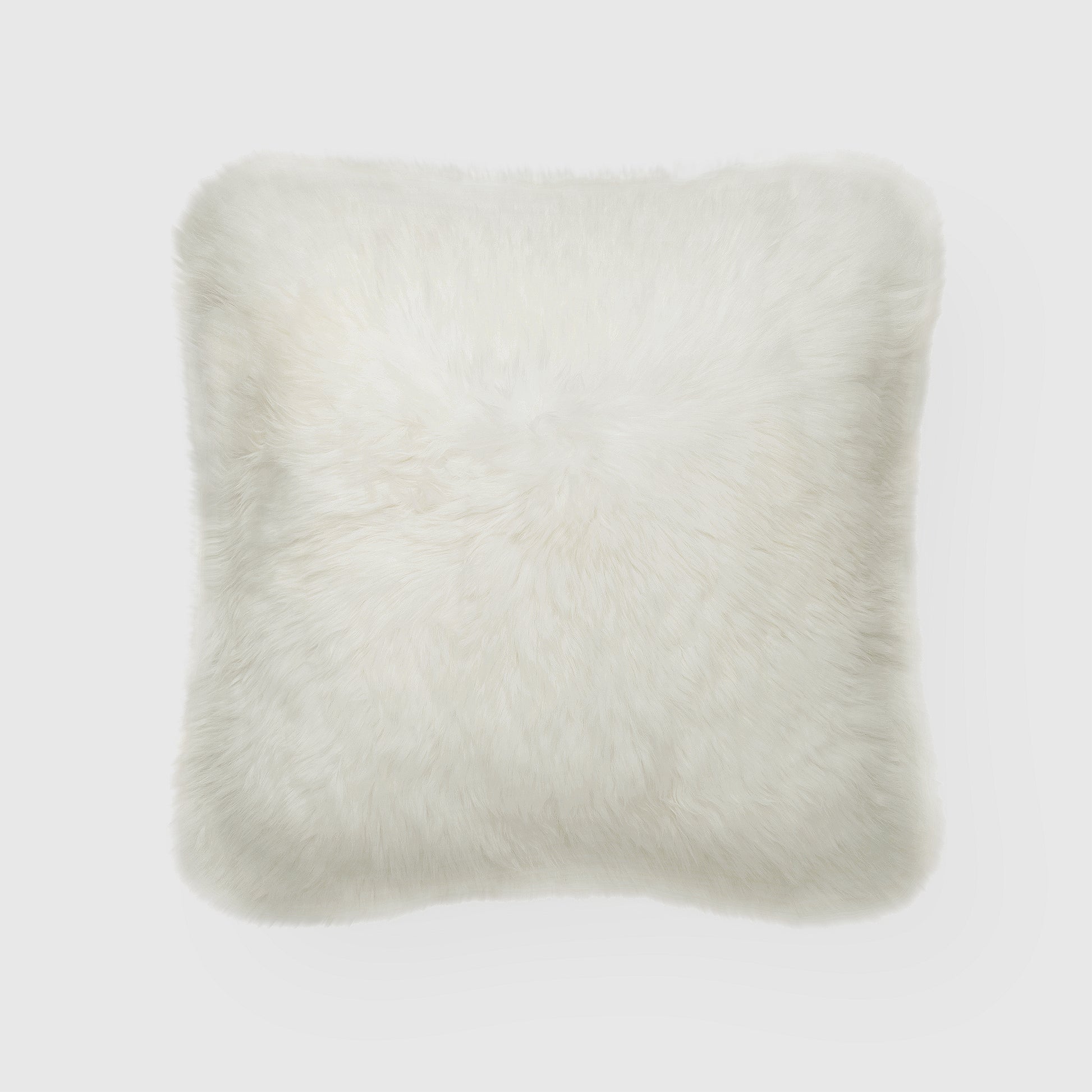 The Mood |  Charlie Sheepskin Double-sided 18"x18" Pillow, Natural Ivory