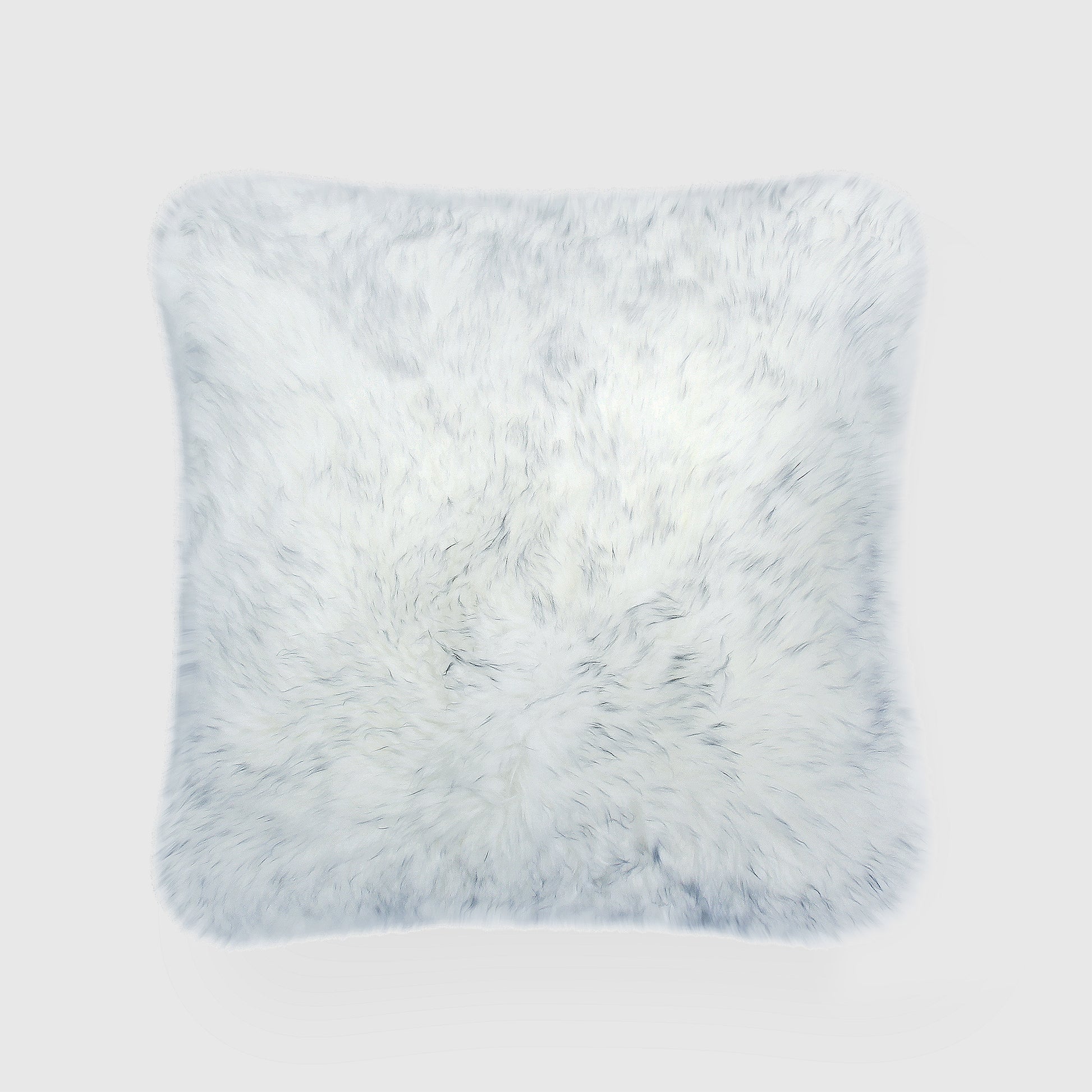 The Mood | Charlie Sheepskin Double-sided 18"x18" Pillow, Gray Mist