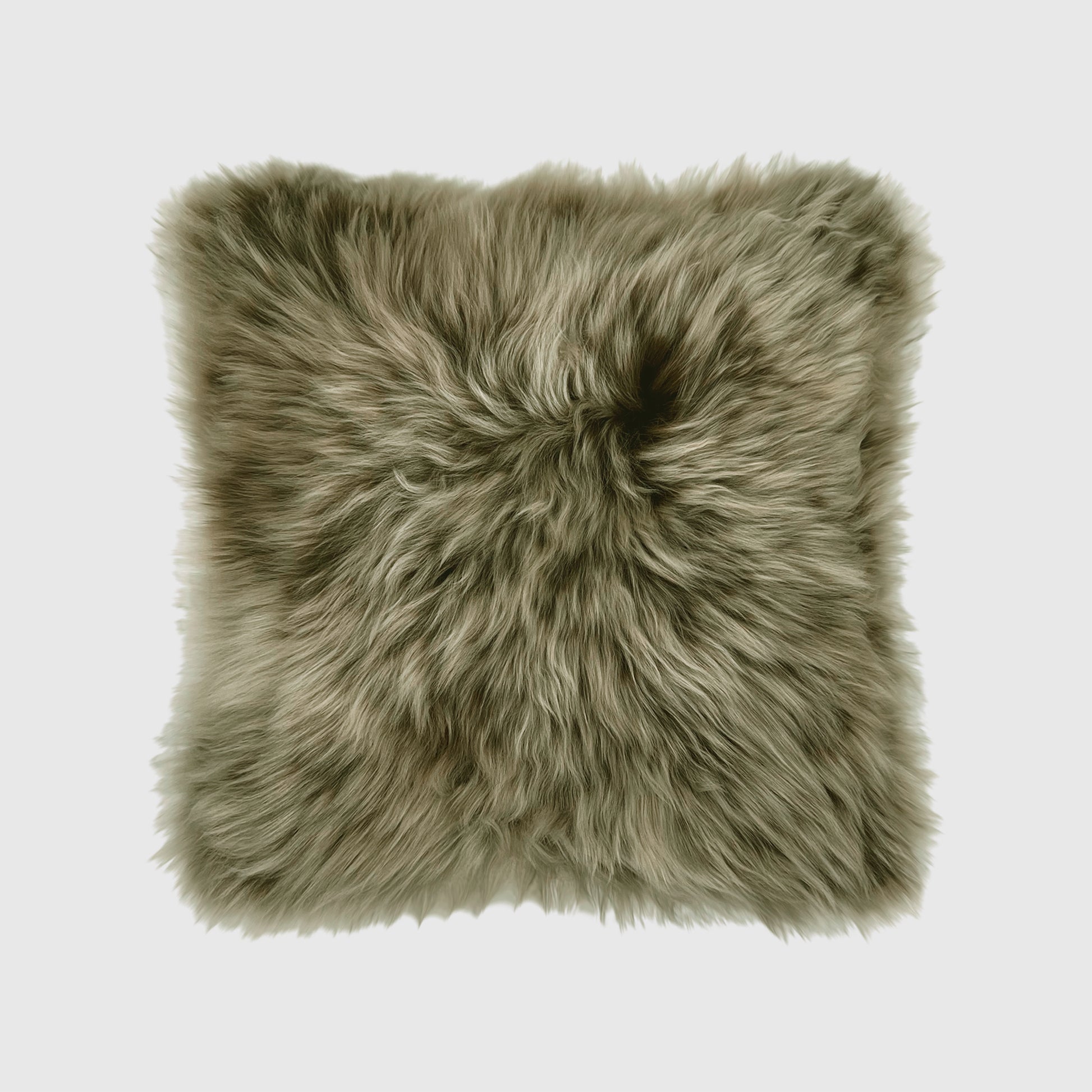 The Mood | Charlie Sheepskin Double-sided 18"x18" Pillow, Cappuccino