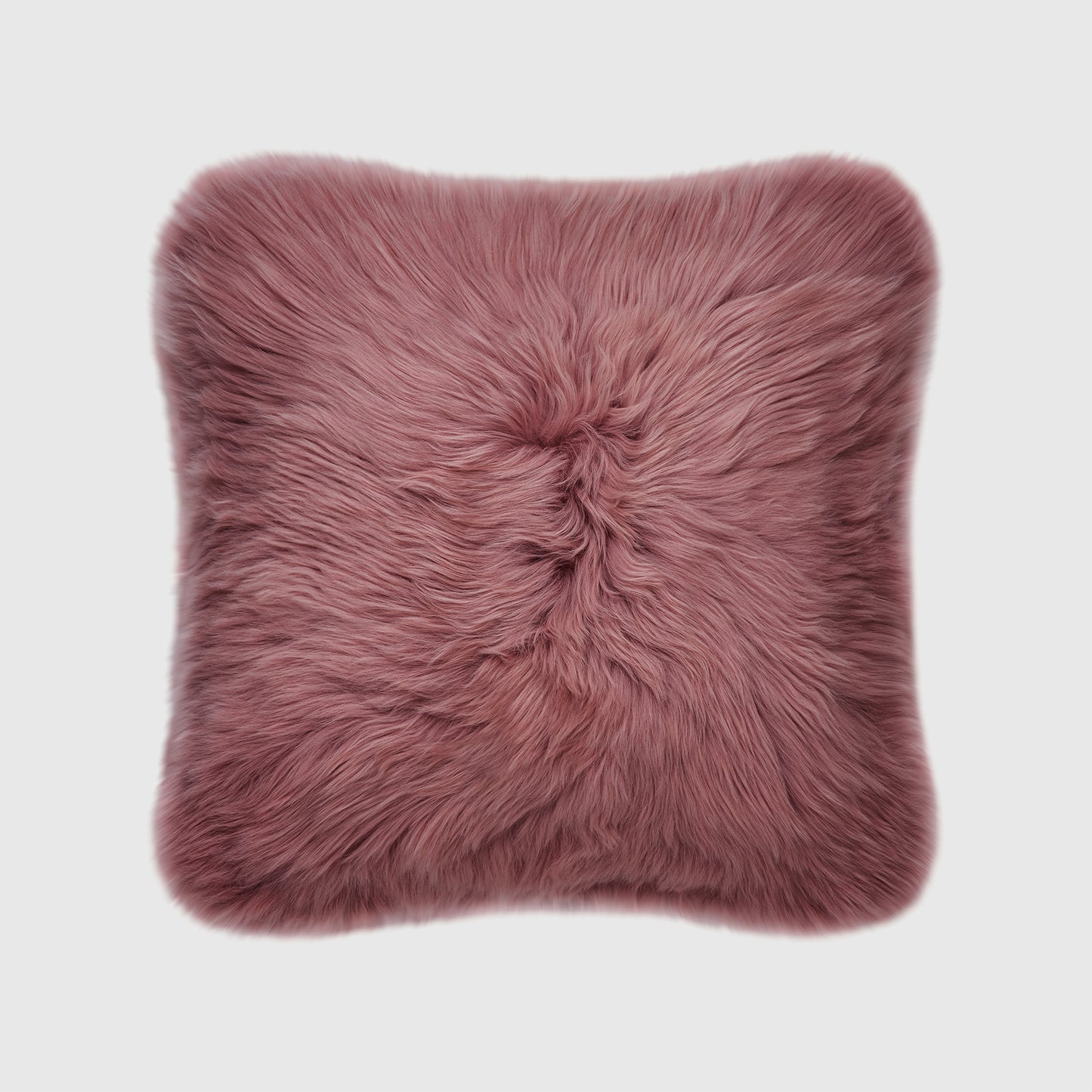 The Mood | Charlie Sheepskin Double-sided 18"x18" Pillow, Marsala Red