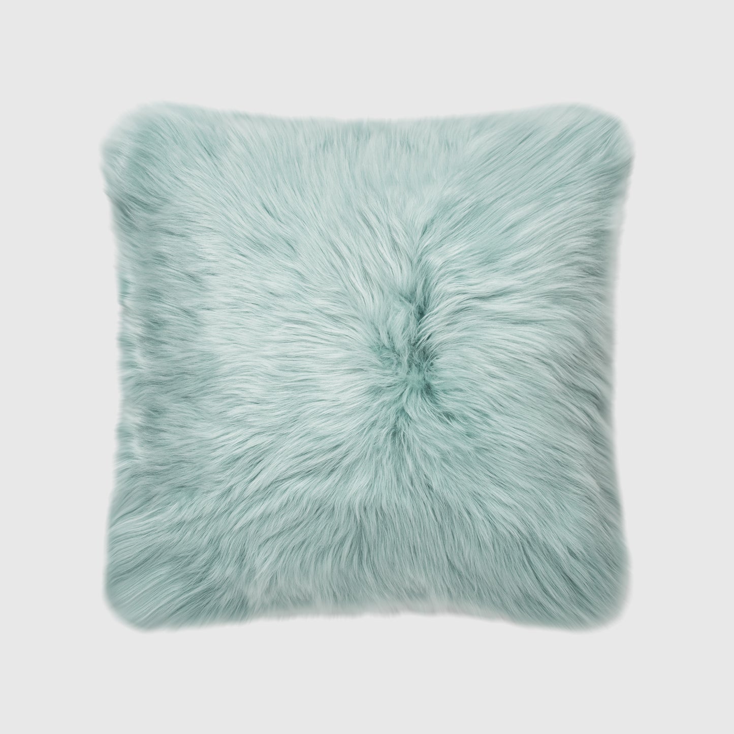 The Mood | Charlie Sheepskin Double-sided 18"x18" Pillow, Eggshell Blue
