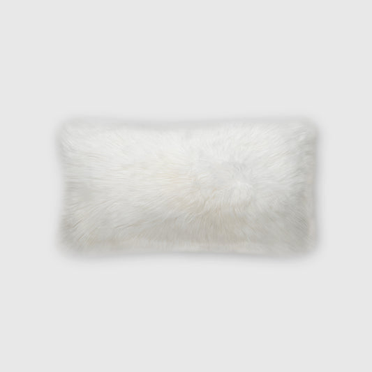 The Mood |  Charlie Sheepskin Double-sided 12"x22" Pillow, Natural Ivory