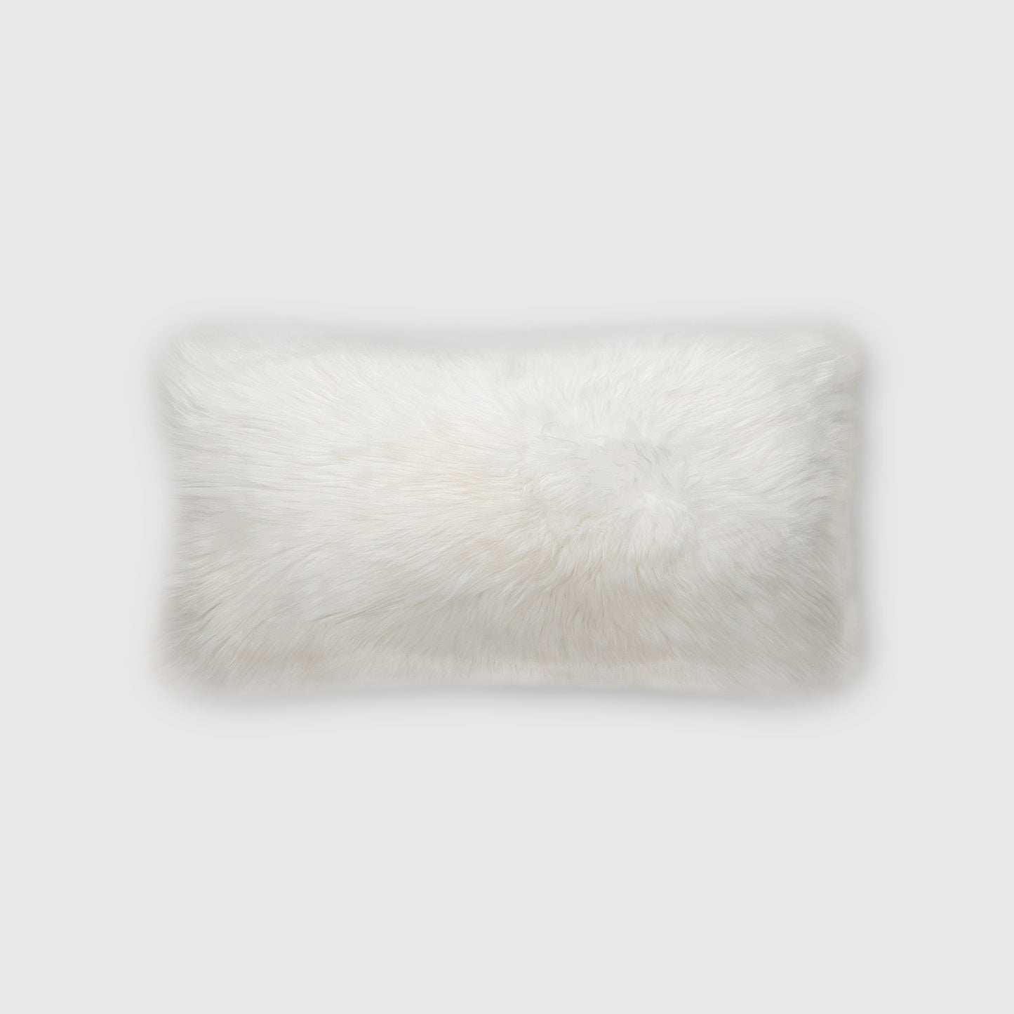 The Mood Charlie Sheepskin Double-sided Pillow, 12x22 in., Natural Ivory