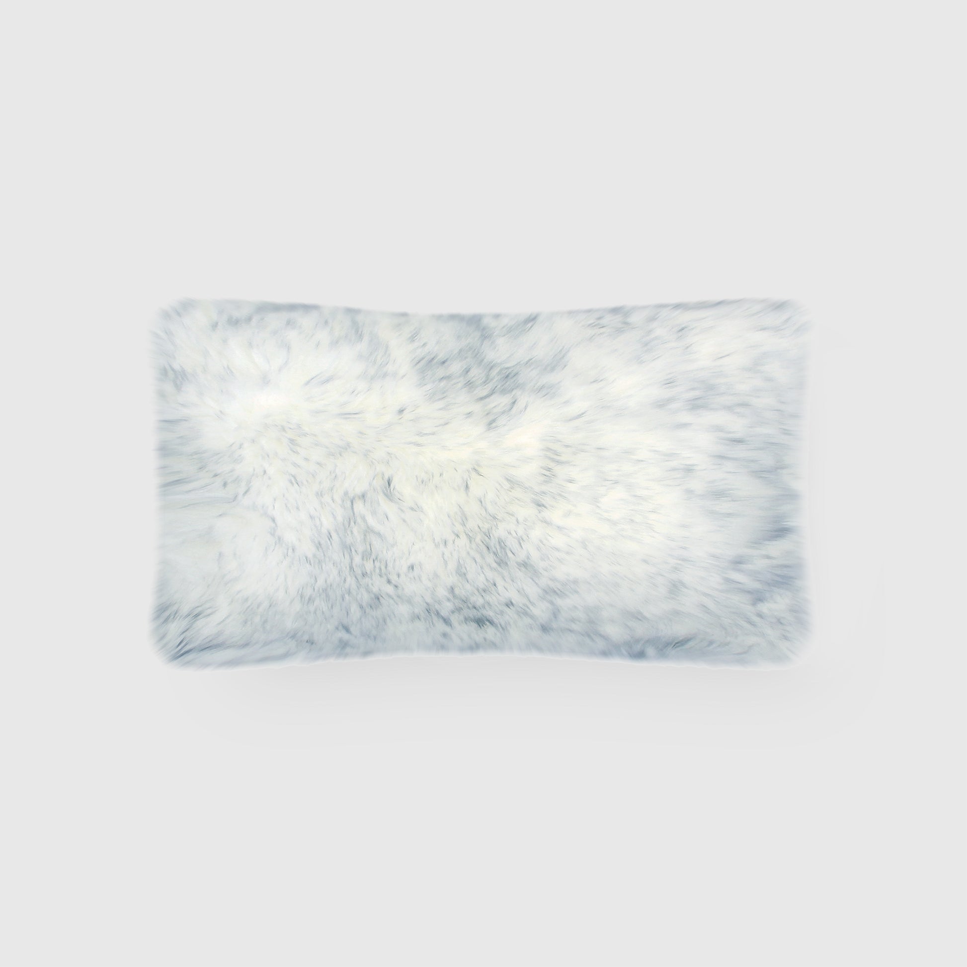 The Mood | Charlie Sheepskin Double-sided 12"x22" Pillow, Gray Mist