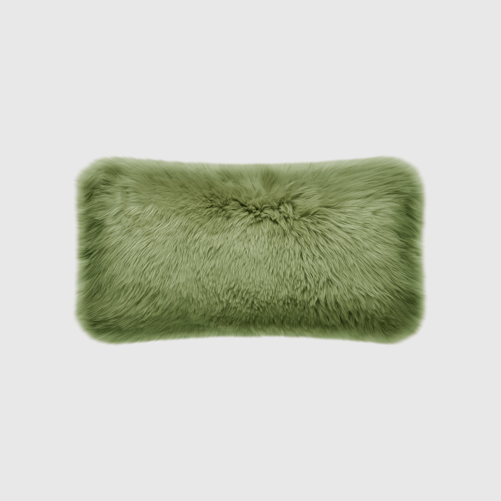 The Mood | Charlie Sheepskin Double-sided 12"x22" Pillow, Leaf Green