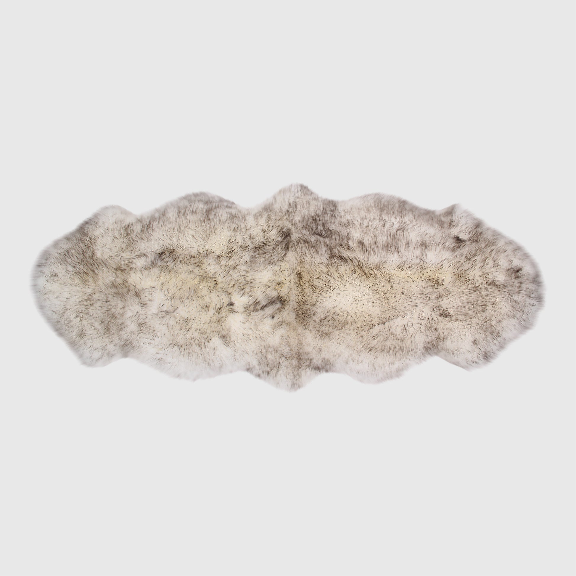 The Mood Charlie Sheepskin Double Pelt Rug, Wolf Tip