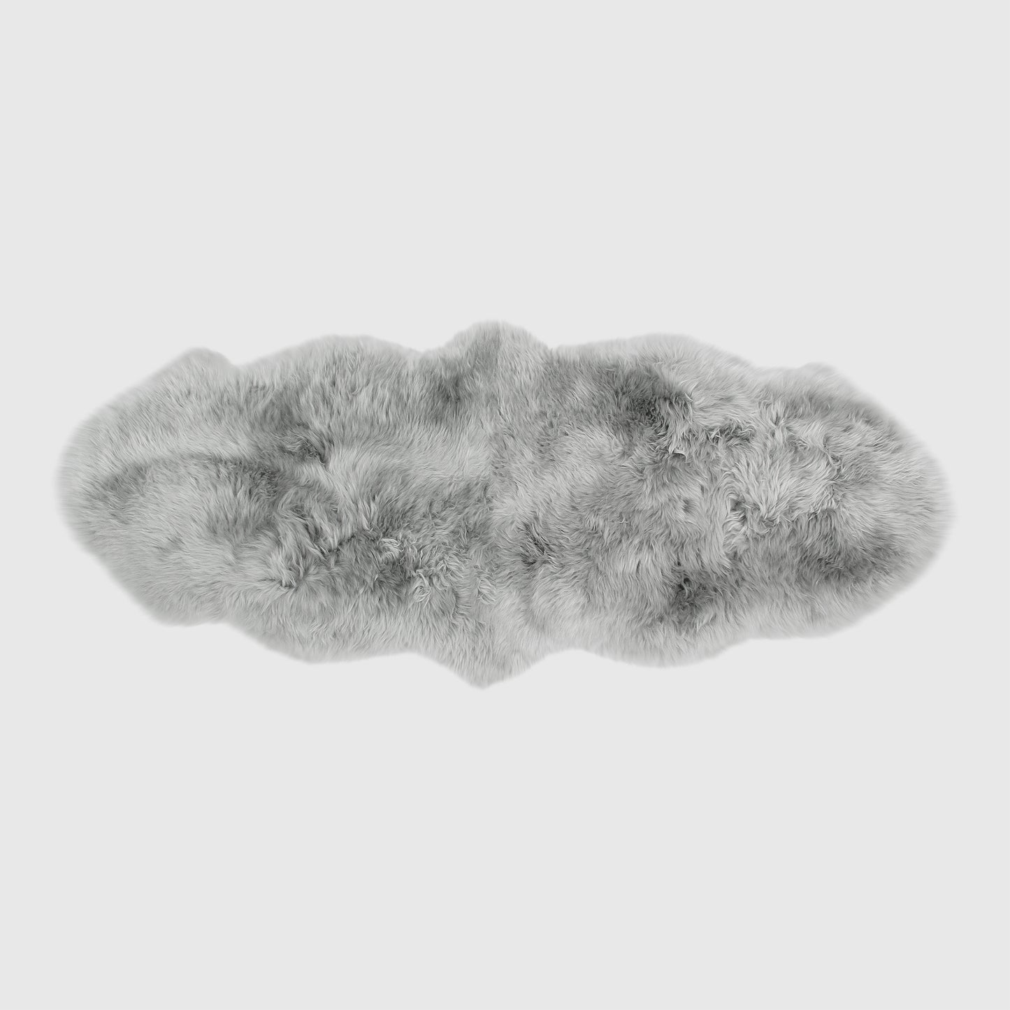 The Mood Charlie Sheepskin Double Pelt Rug, Quiet Gray
