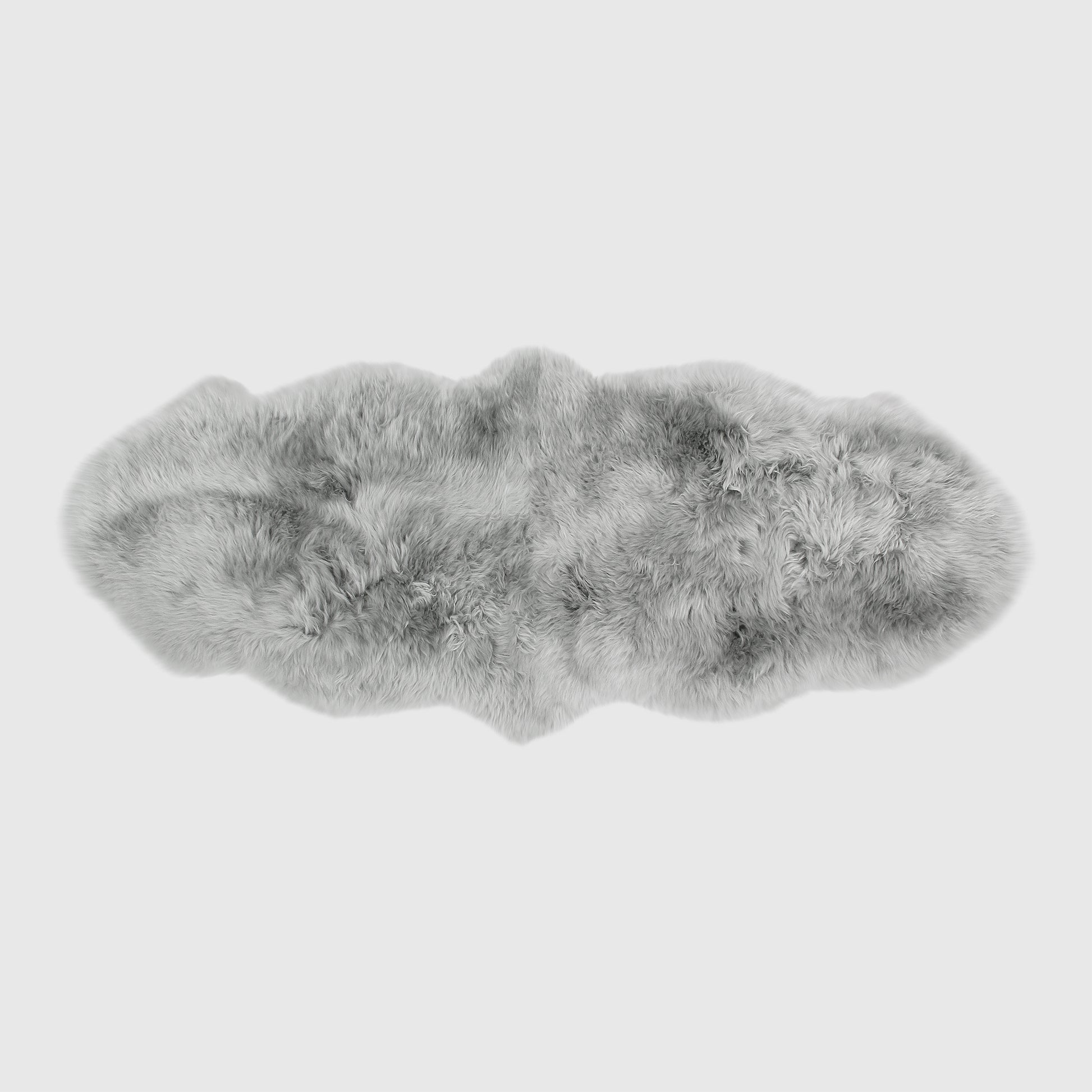 The Mood Charlie Sheepskin Double Pelt Rug, Quiet Gray