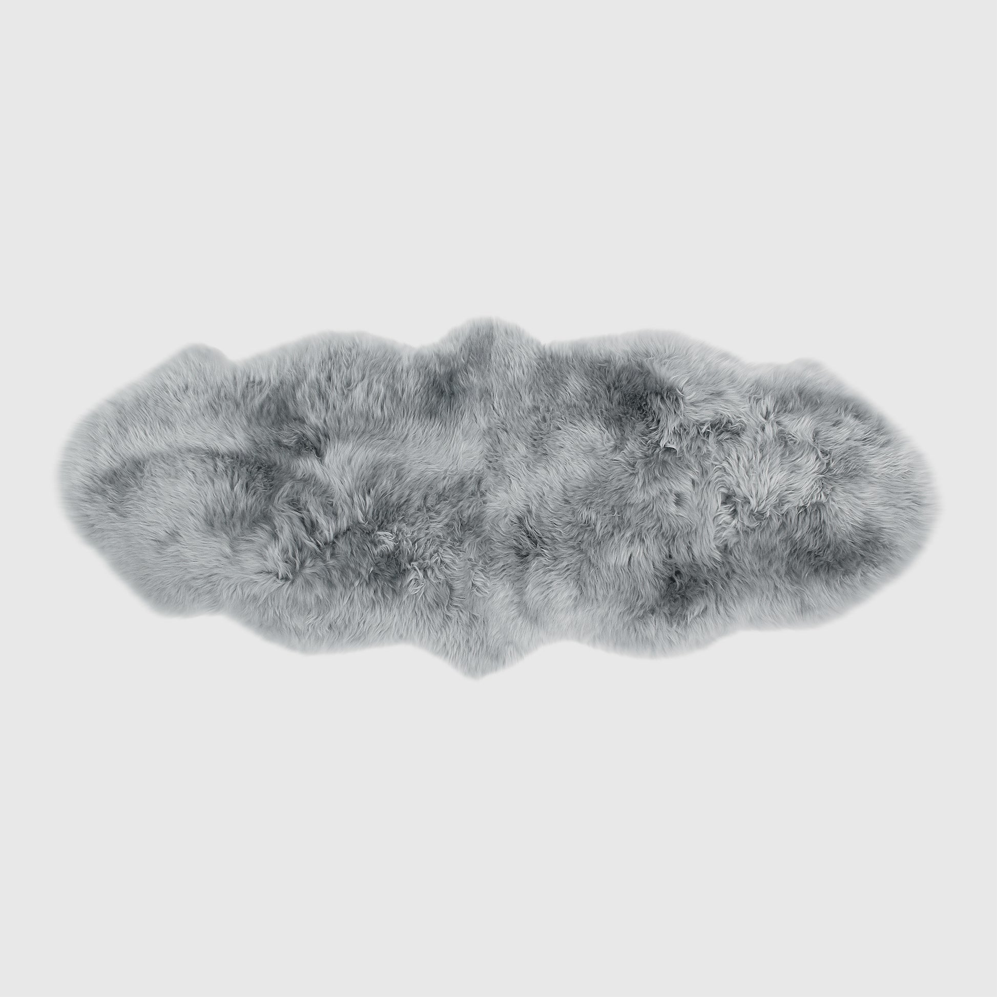 The Mood Charlie Sheepskin Double Pelt Rug, Quicksilver