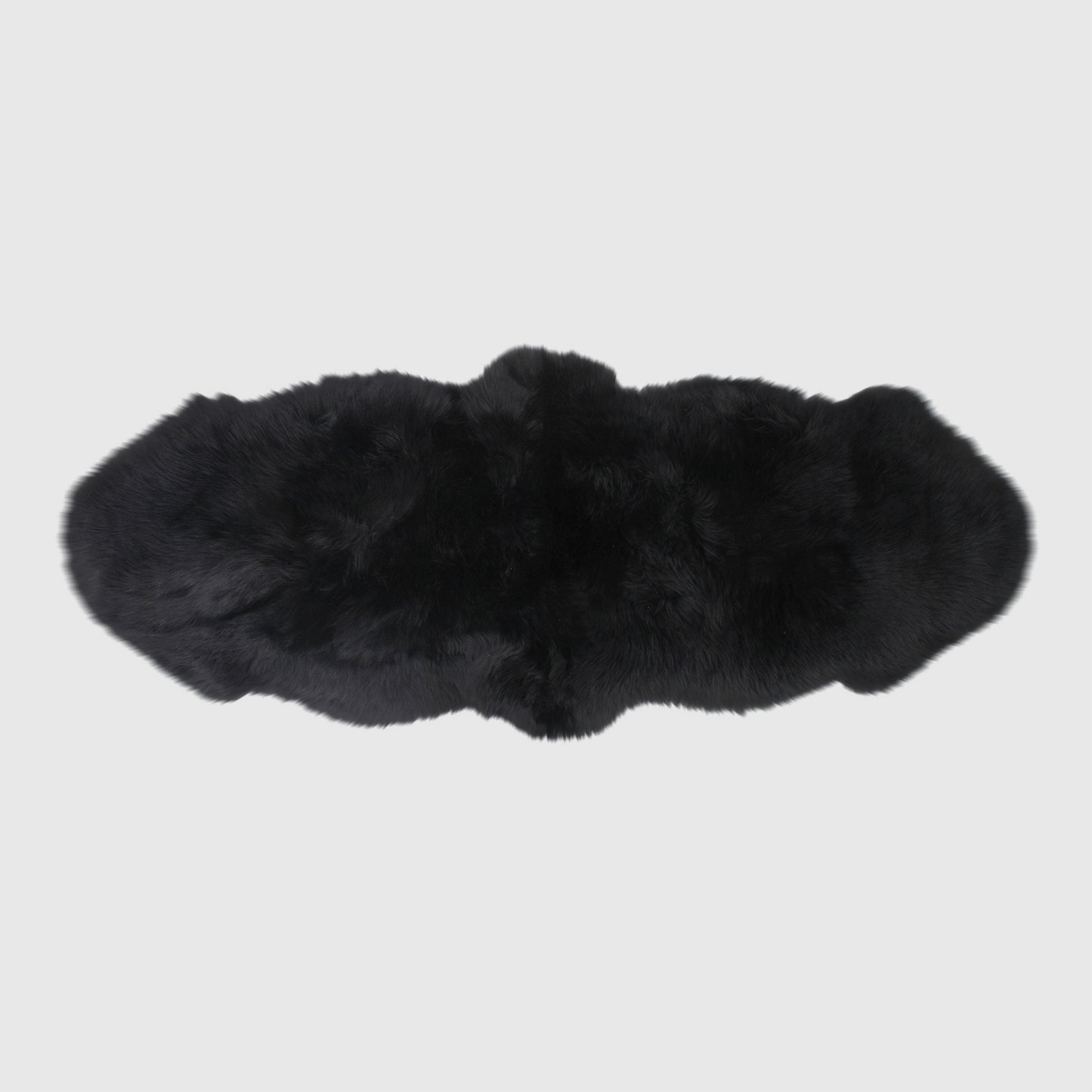 The Mood Charlie Sheepskin Double Pelt Rug, Black