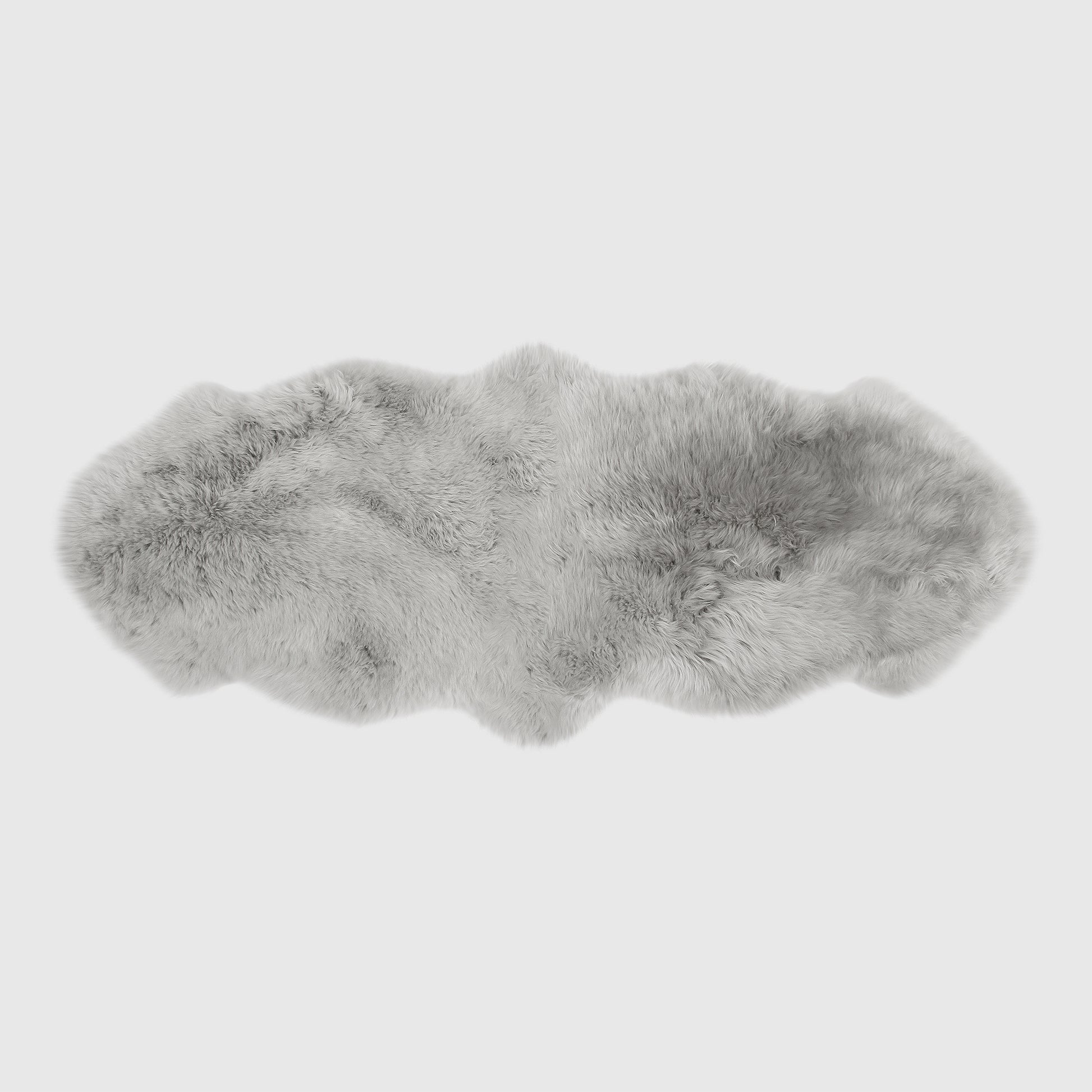 The Mood Charlie Sheepskin Double Pelt Rug, Dove Gray