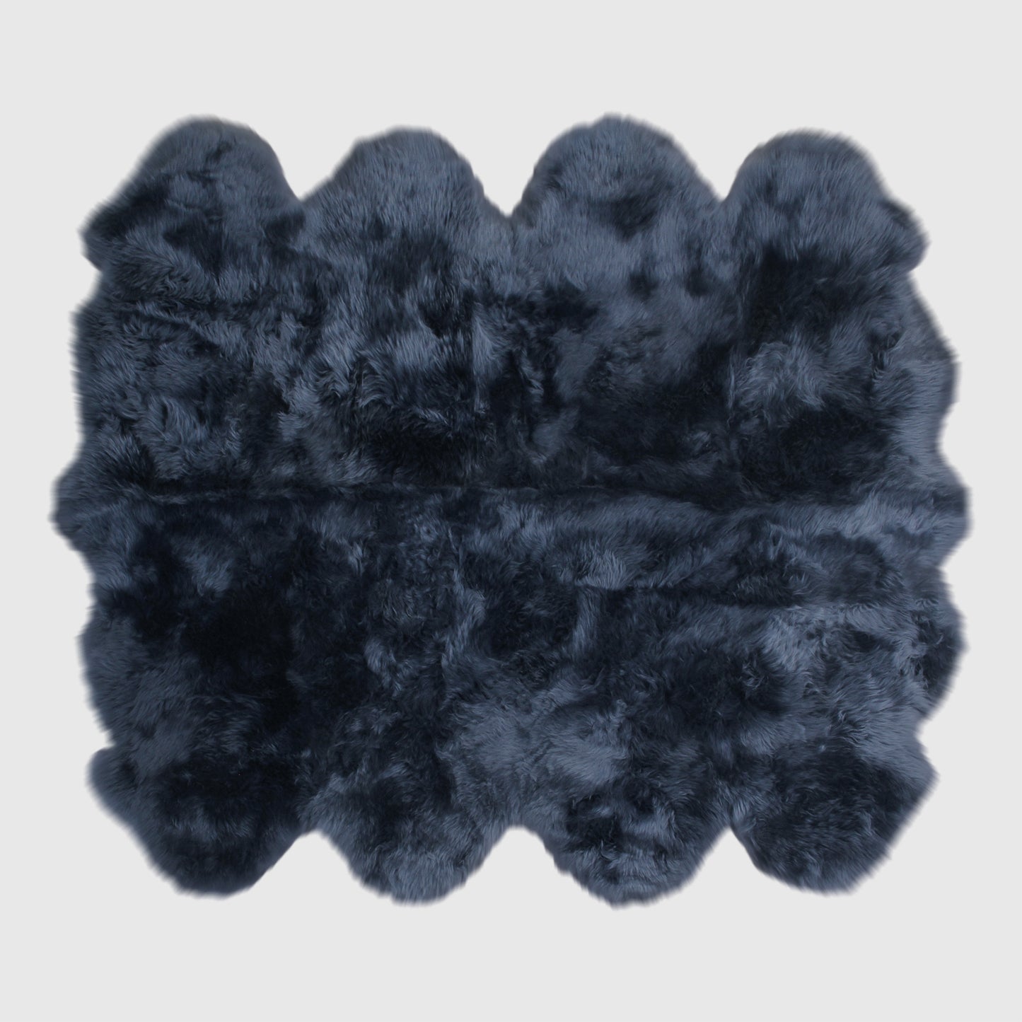 The Mood | Charlie Sheepskin Octo Pelt Rug, Blue Indigo