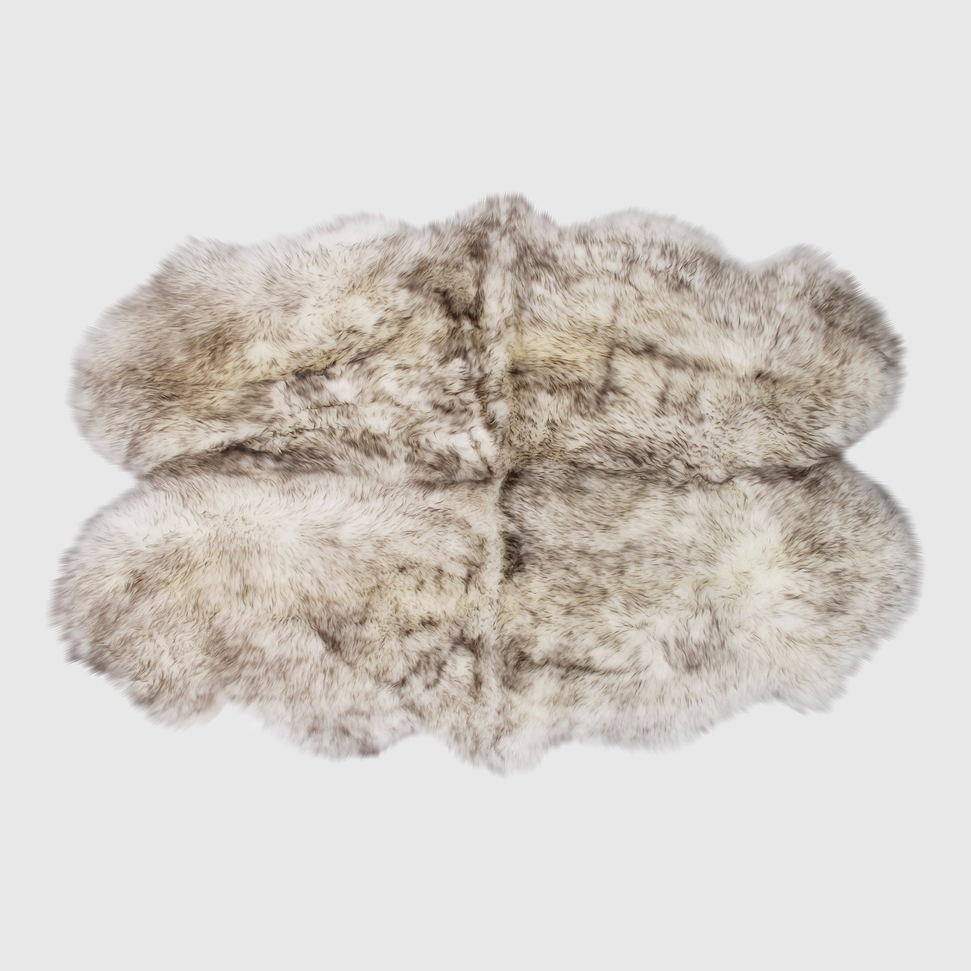 The Mood Charlie Sheepskin Quarto Pelt Rug, Wolf Tip