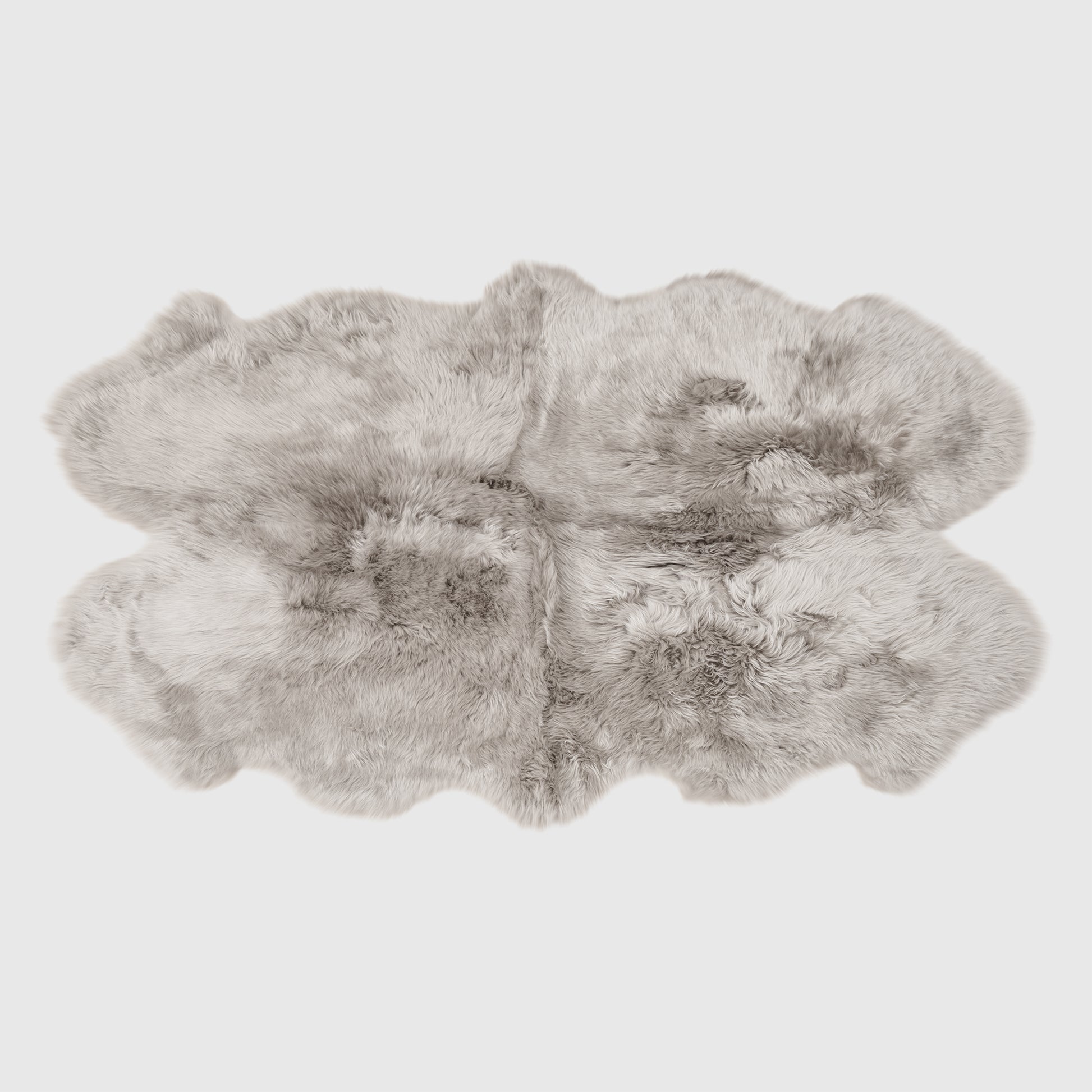 The Mood Charlie Sheepskin Quarto Pelt Rug, Chateau Gray