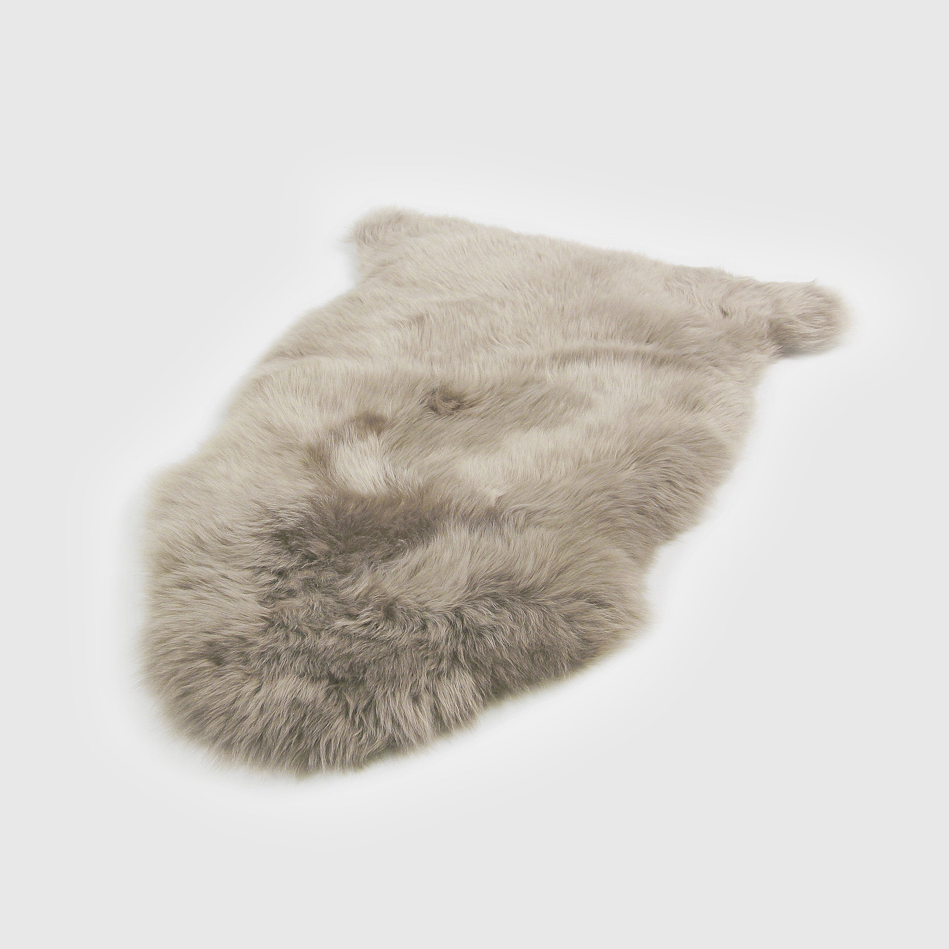 Taupe Sheepskin Rug, Single pelt shearling lambskin