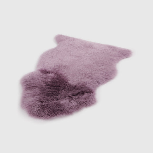 The Mood Charlie Sheepskin Single Pelt Rug, Purple Quail