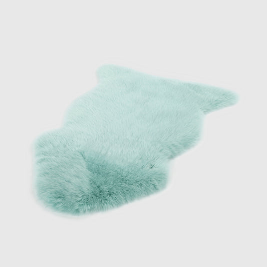 The Mood Charlie Sheepskin Single Pelt Rug, Eggshell Blue
