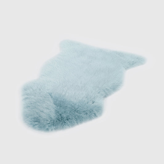 The Mood Charlie Sheepskin Single Pelt Rug, Baby Blue
