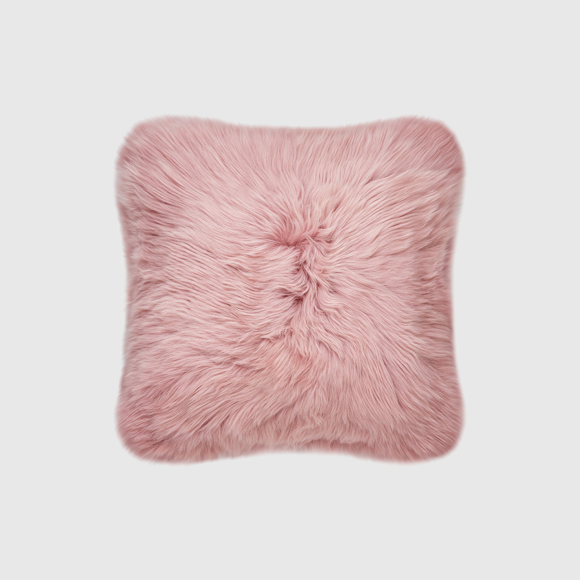 The Mood | Brooke Sheepskin 16”x16” Pillow, Rosa