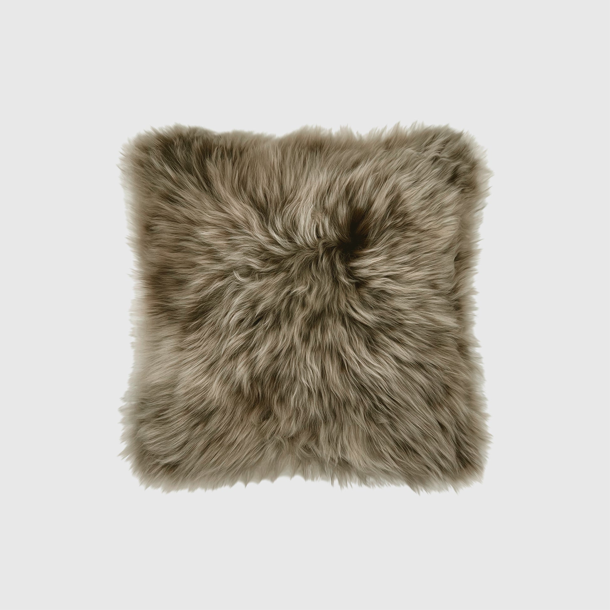 The Mood | Brooke Sheepskin 16”x16” Pillow, Cappuccino