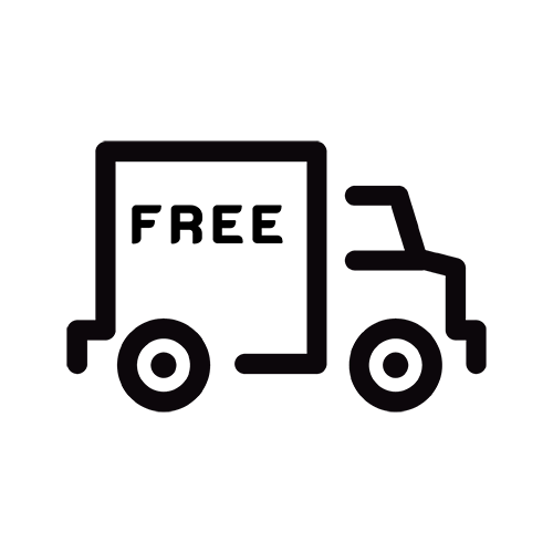 Icon of a delivery truck with 'FREE' on the side meaning 'free-shipping'